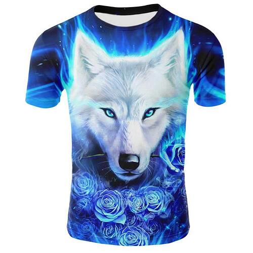 3D-Digital-Printed-Space-Rose-Wolf-Pattern-Men-s-T-shirt-Blue-707310-